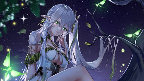 原神纳西妲白发动漫女孩插画高清电脑壁纸8k