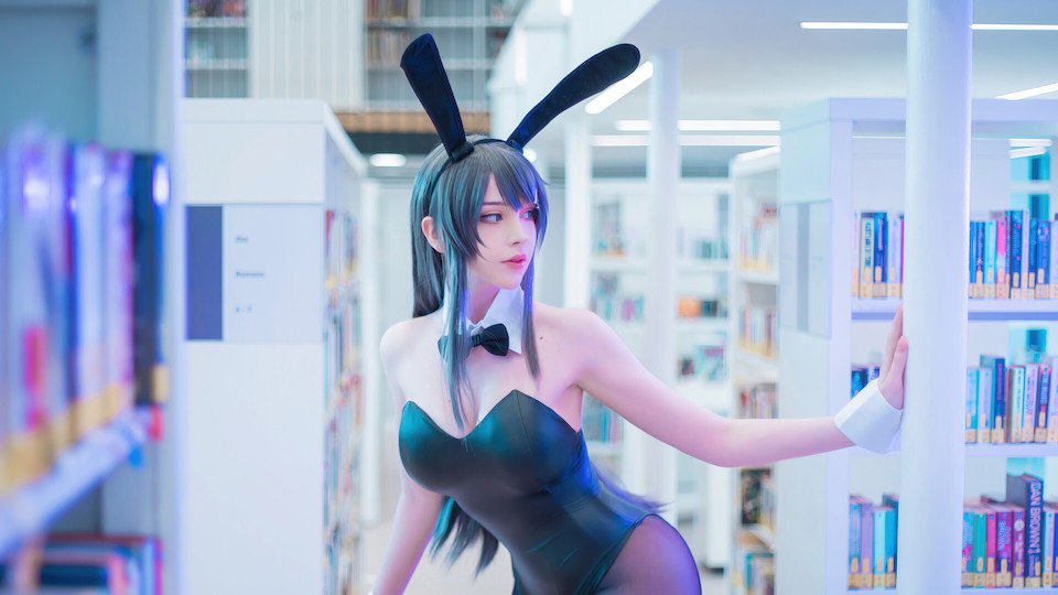 兔女郎cosplay高清电脑壁纸
