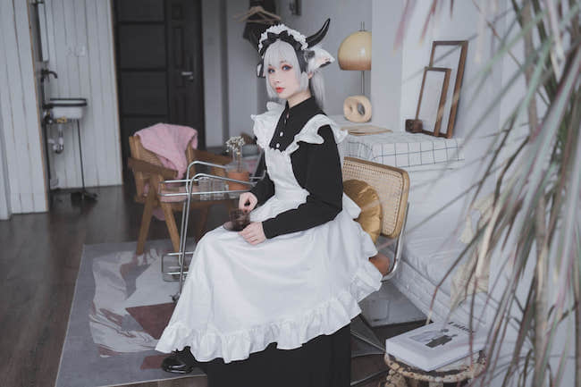 Rioko凉凉子黑白配绝美cosplay高清唯美写真电脑壁纸5k