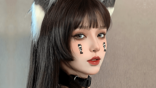 超高颜值美女小姐姐头戴猫耳朵高清电脑壁纸4k