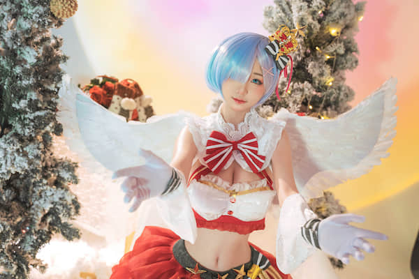 爆机少女喵小吉Neko Koyoshi 圣诞节cosplay雷姆高清图片壁纸鉴赏