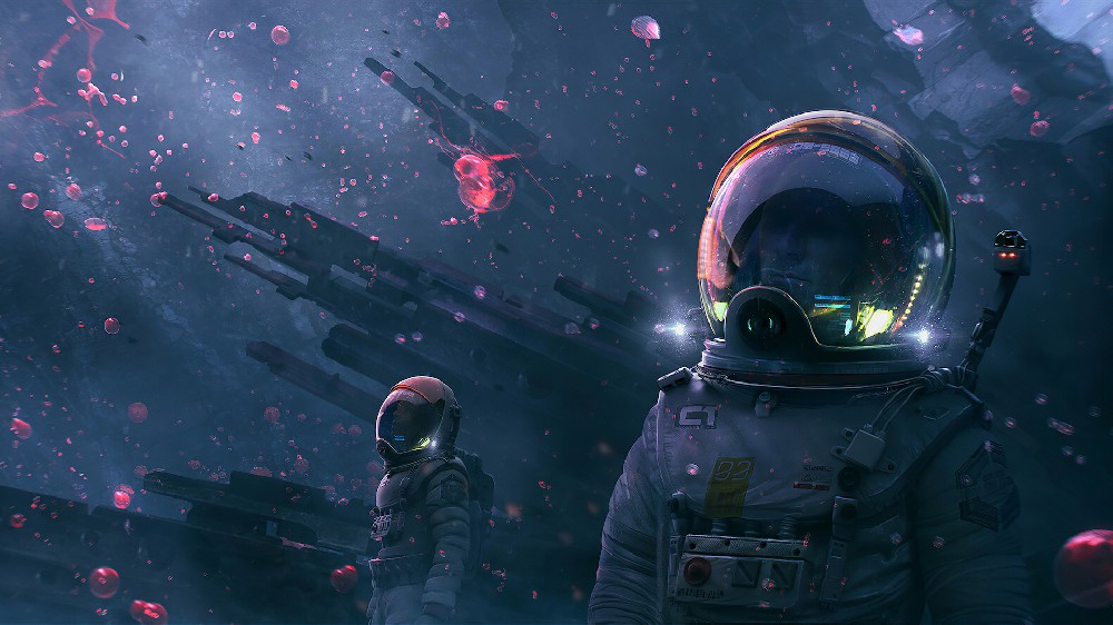 宇宙科幻场景太空宇航员高清电脑壁纸4K