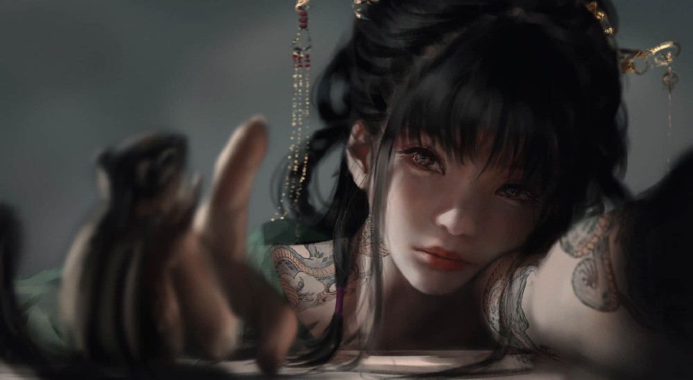 鬼刀作品赏析动漫女孩电脑壁纸8k