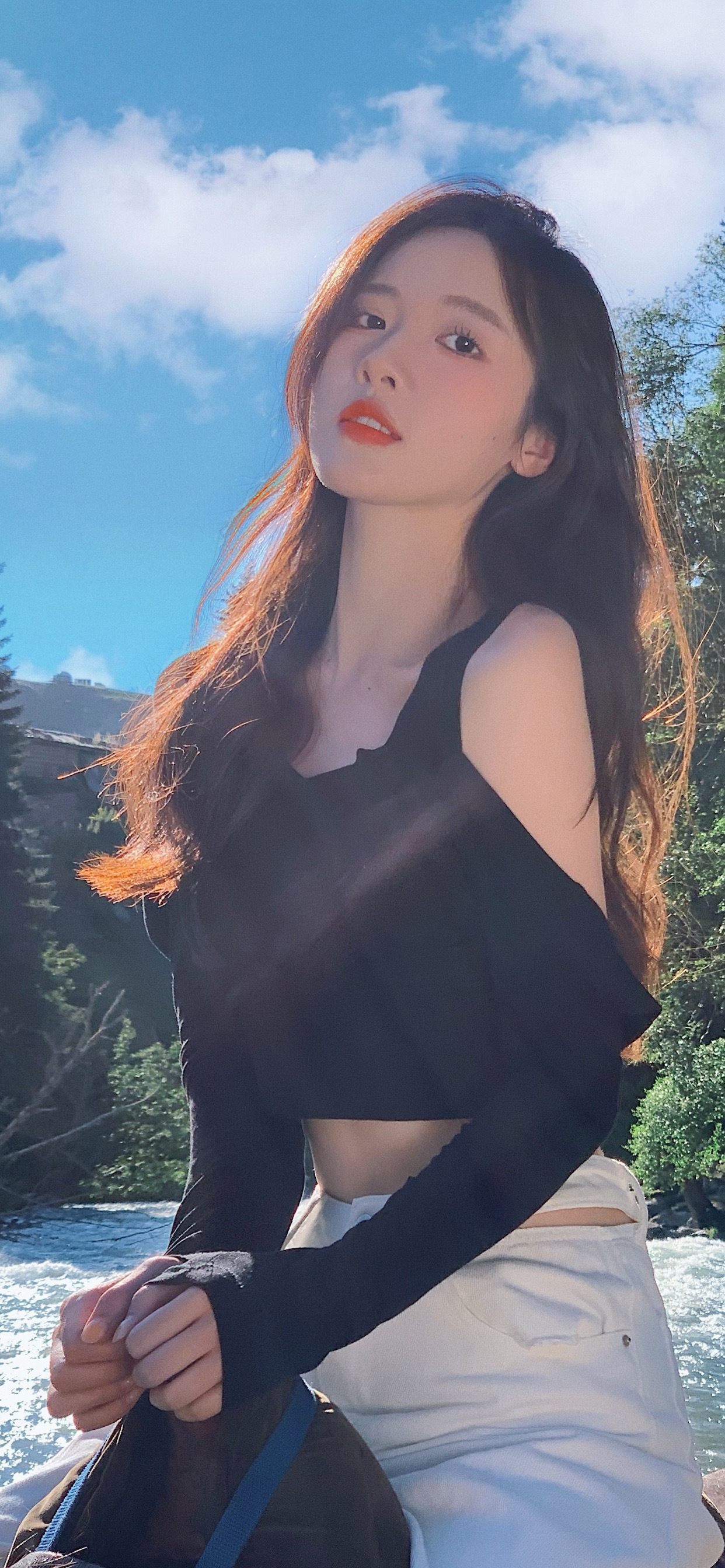 网络红人颜值美女梨涡允允高清手机壁纸图片合集