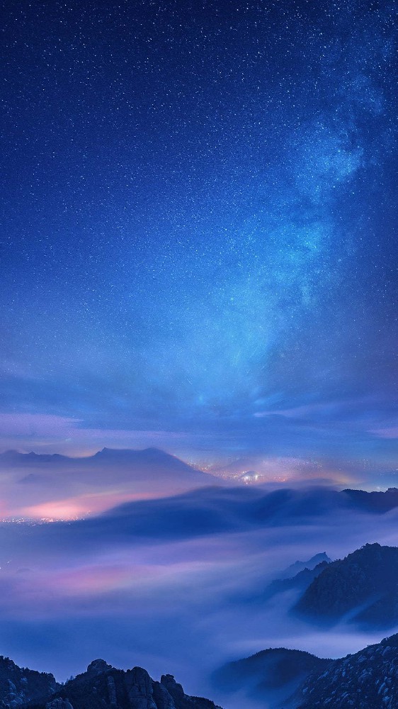 仰望星空的夜晚